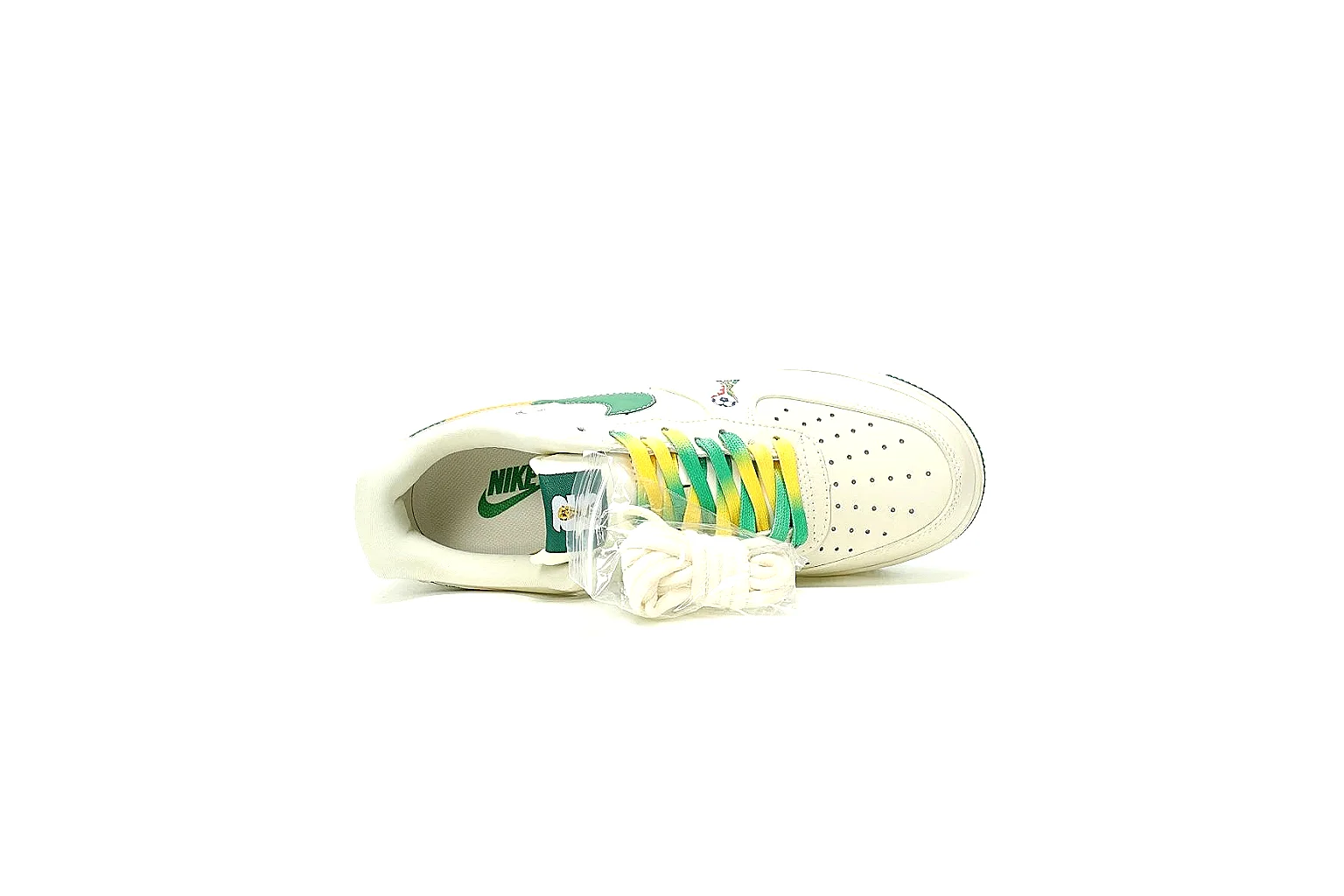Kako Find List budget photos for Nike White Green Yellow Low Court Sneaker thumbnail 3