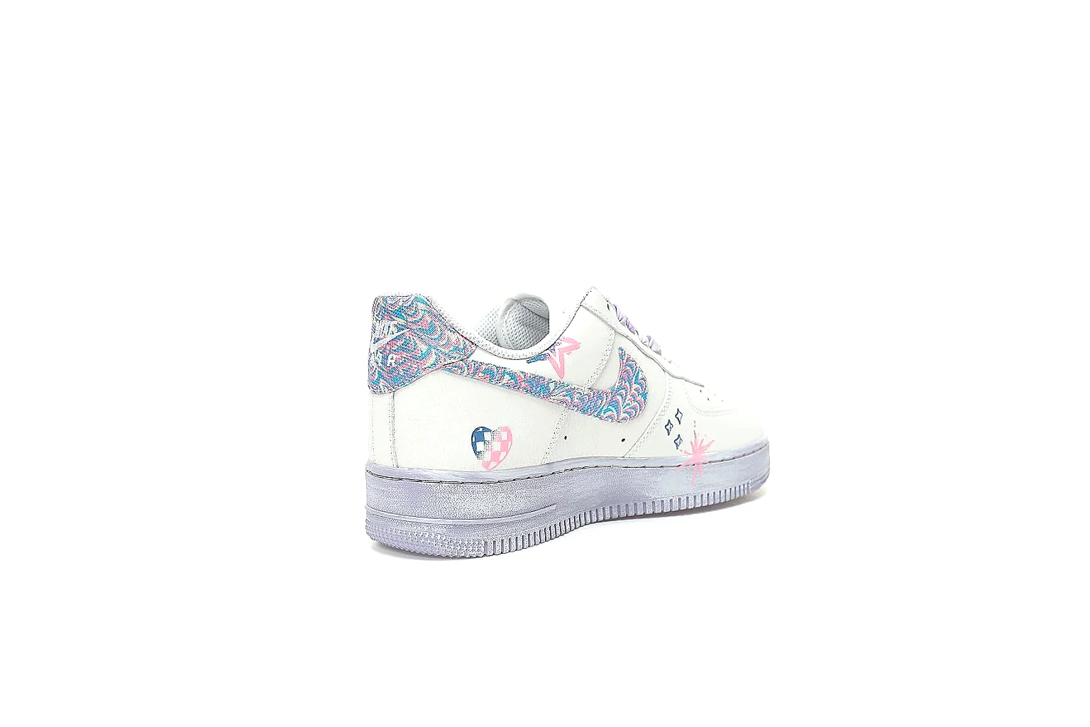 Kako Find List budget photos for Nike White Lavender Low Court Sneaker thumbnail 3