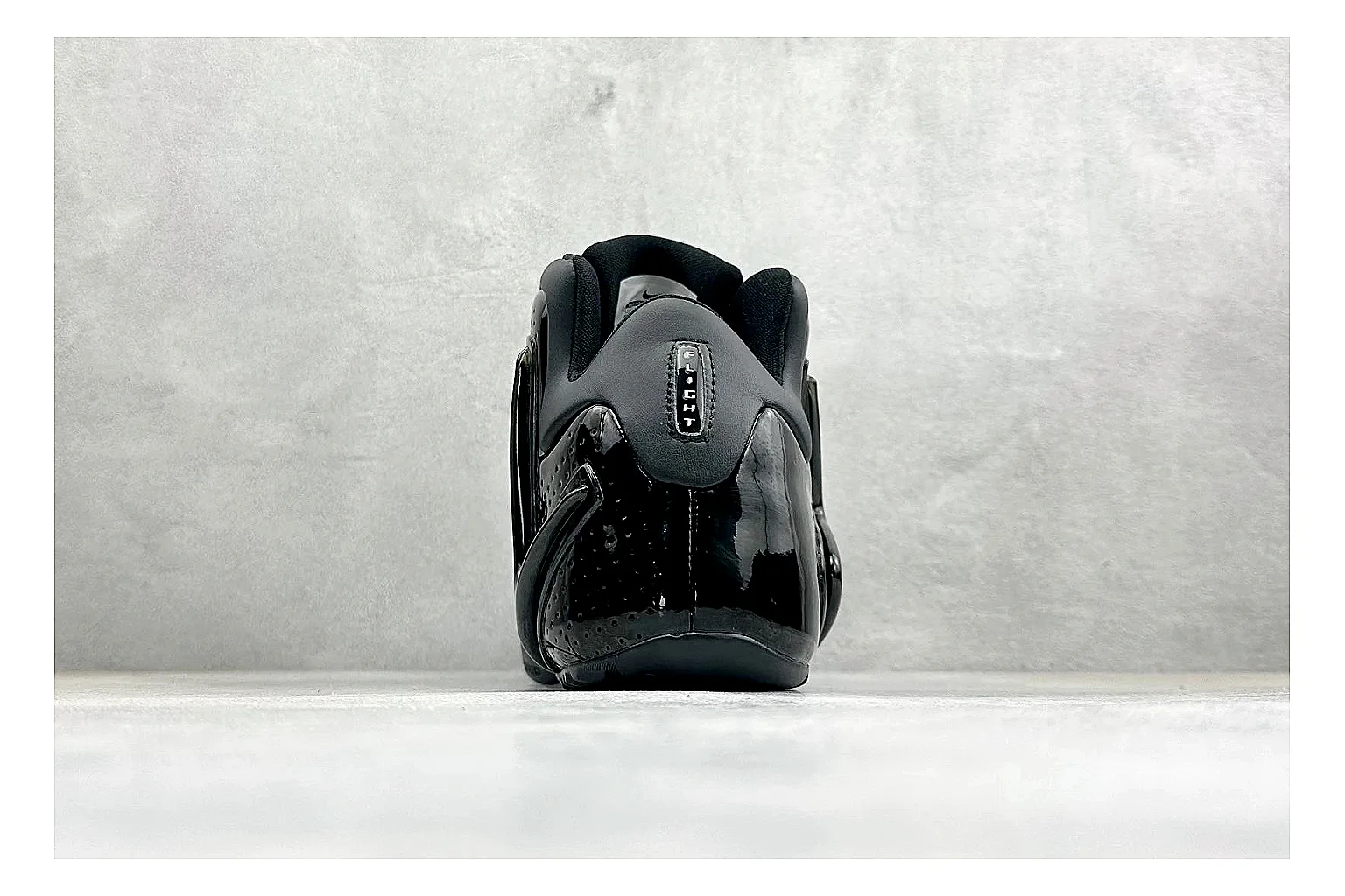 Nike Zoom Hyperflight Black budget find photo showing glossy black basketball upper, sleek shell shape, subtle Swoosh detail, and sculpted court sole thumbnail 4