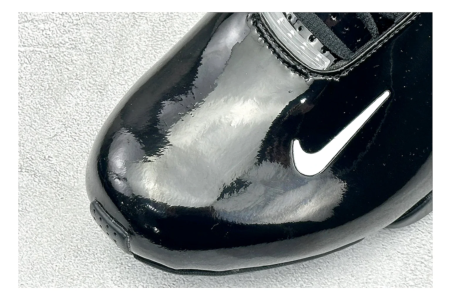 Nike Zoom Hyperflight Black budget find photo showing glossy black basketball upper, sleek shell shape, subtle Swoosh detail, and sculpted court sole thumbnail 6