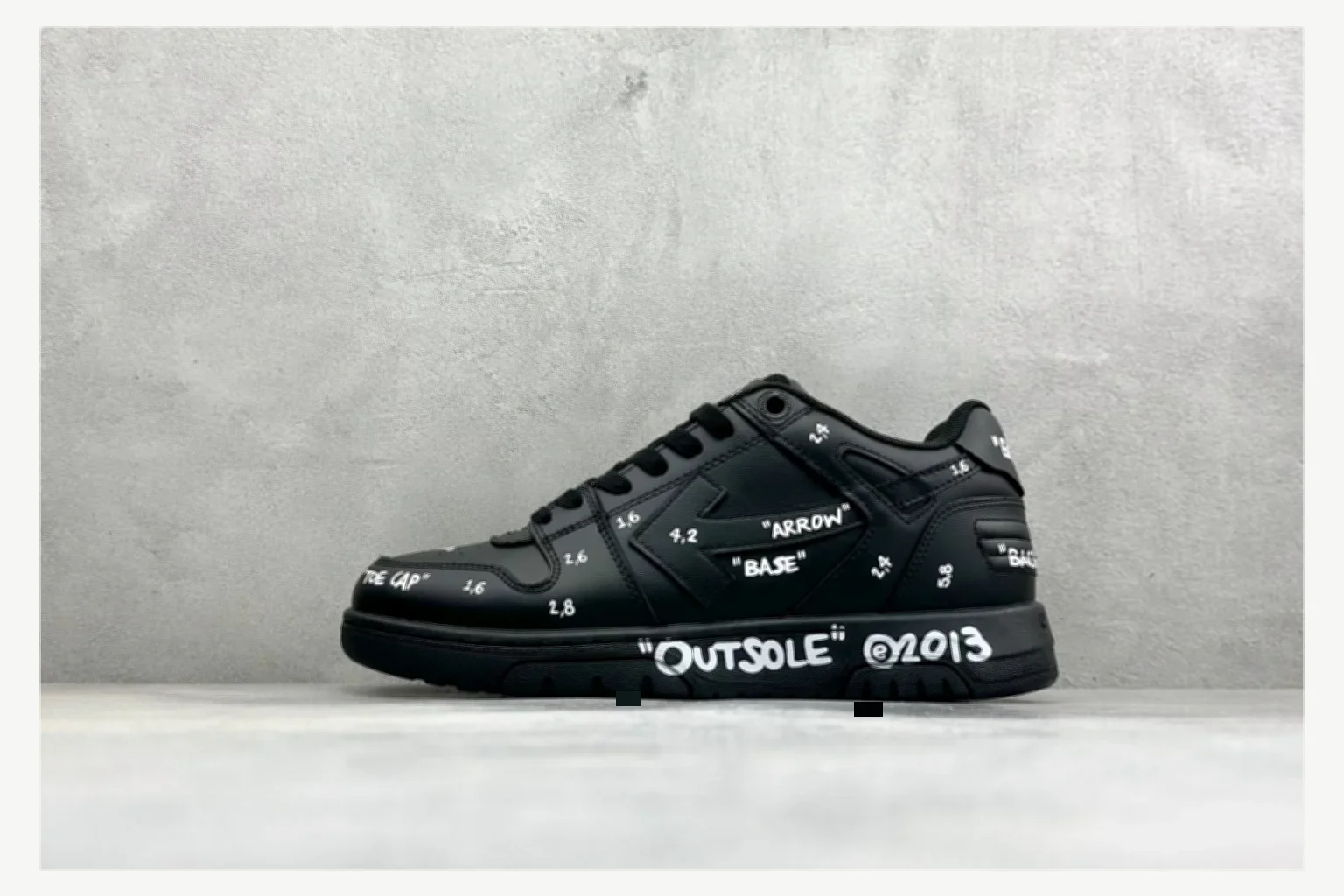 Off-White Black Text Low Top value find image SKU 1182167422