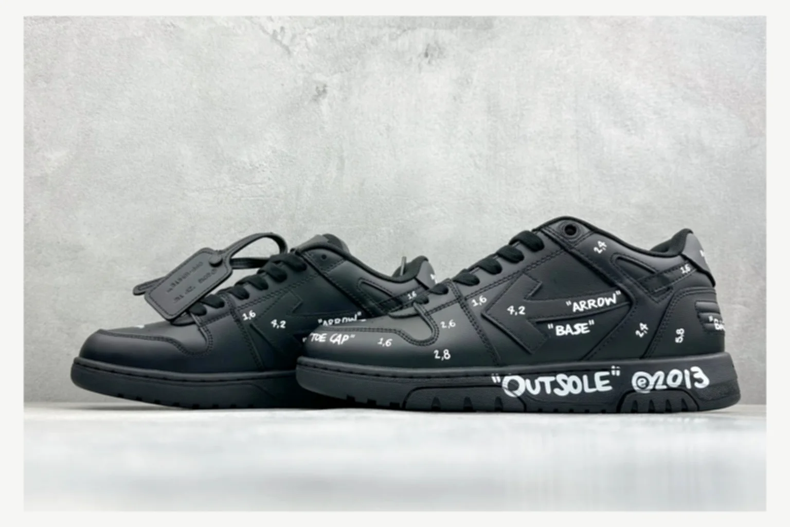 Off-White Black Text Low Top value find image SKU 1182167422 thumbnail 5