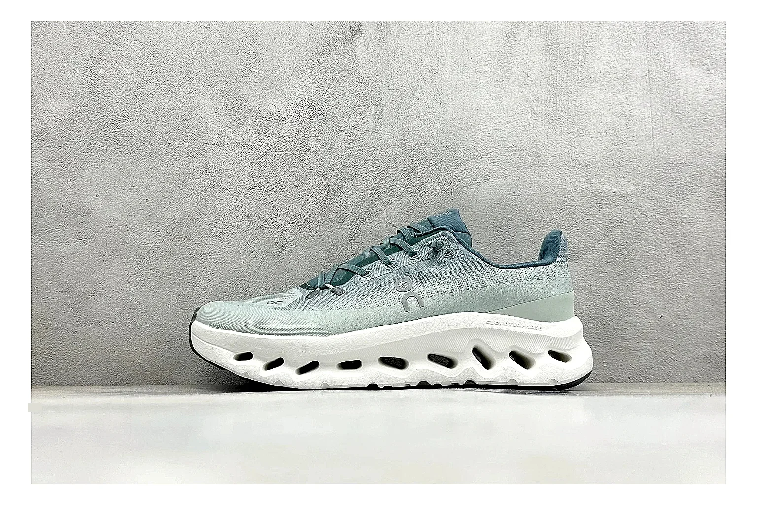 On Cloudtilt Mint budget find photo showing mint knit-style upper, smooth CloudTec sole, tonal laces, and rounded lifestyle runner shape