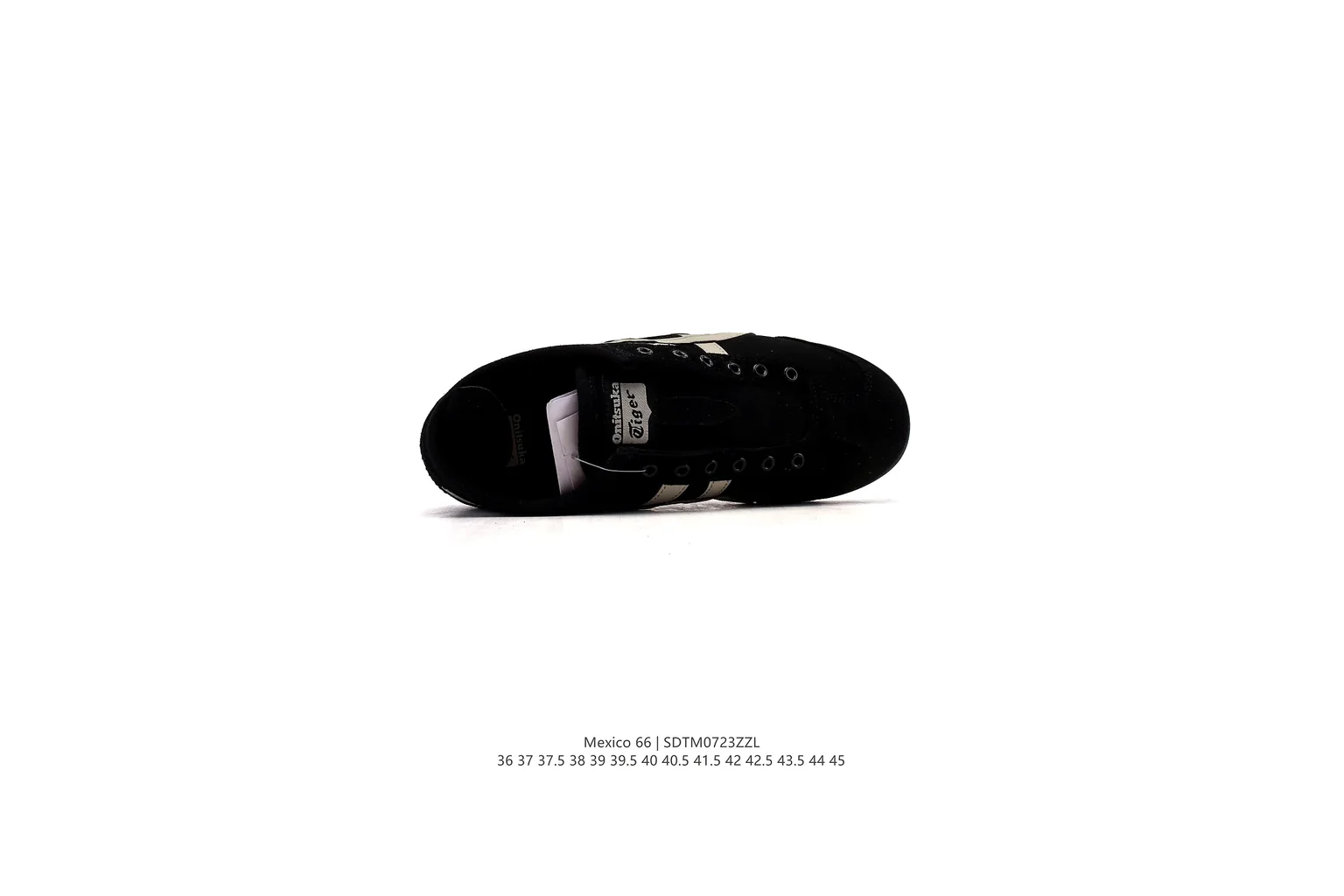Onitsuka Tiger Mexico 66 Black Cream slim retro low top six photo view thumbnail 3