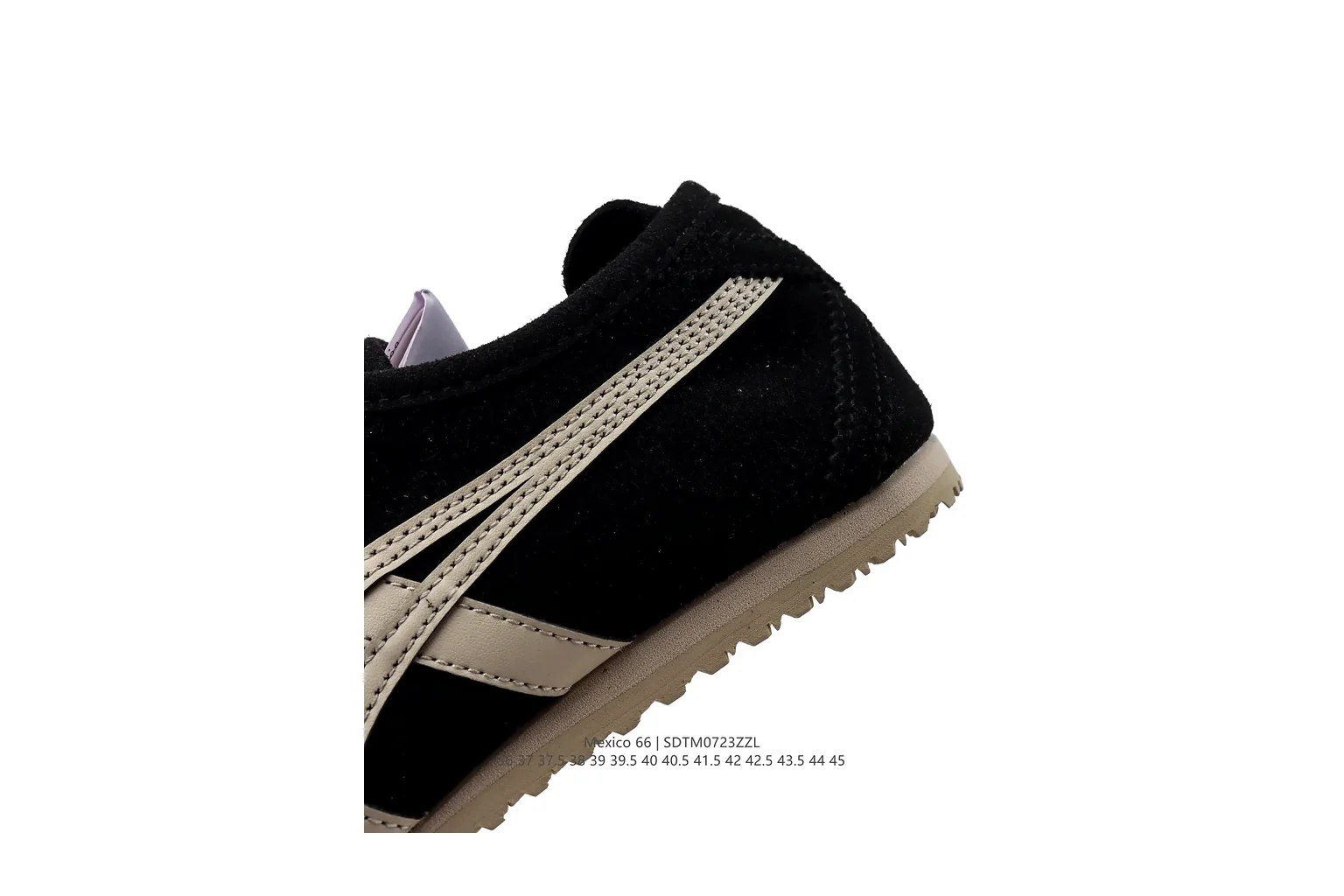 Onitsuka Tiger Mexico 66 Black Cream slim retro low top six photo view thumbnail 6