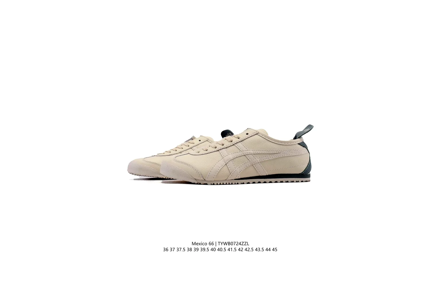 Onitsuka Tiger Mexico 66 Cream Green slim retro low top six photo view thumbnail 2