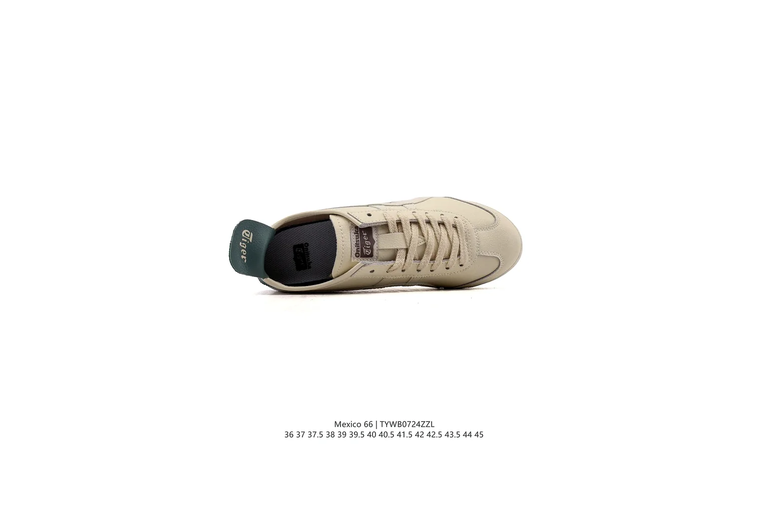 Onitsuka Tiger Mexico 66 Cream Green slim retro low top six photo view thumbnail 3