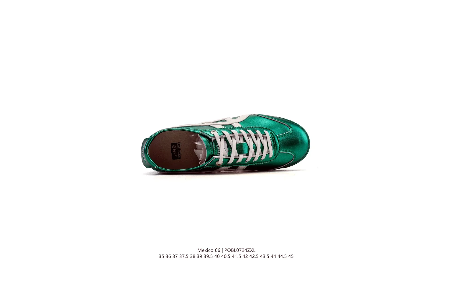 Onitsuka Tiger Mexico 66 Green White slim retro low top six photo view thumbnail 3