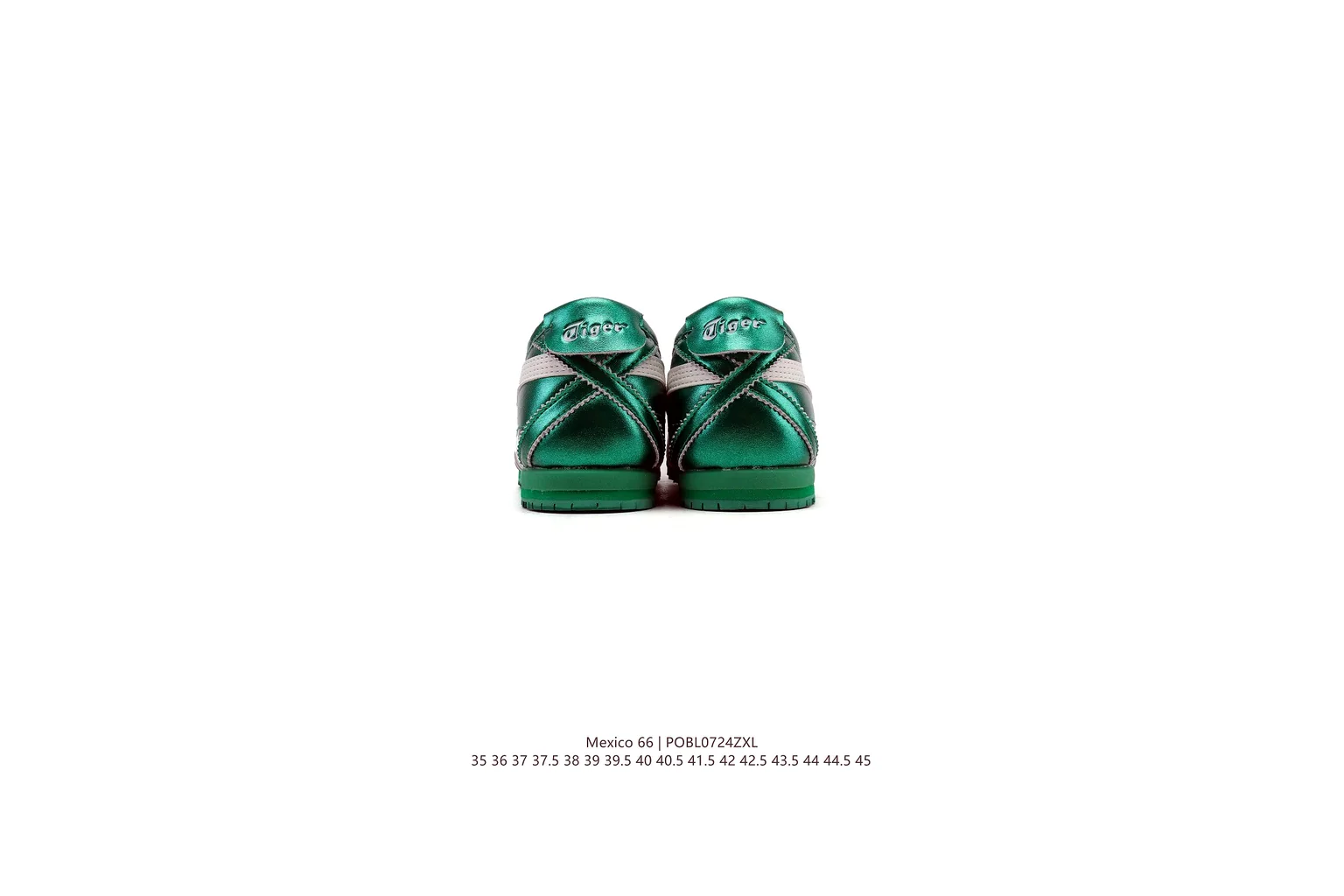 Onitsuka Tiger Mexico 66 Green White slim retro low top six photo view thumbnail 4