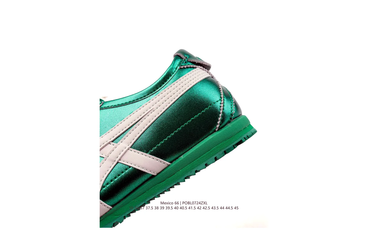 Onitsuka Tiger Mexico 66 Green White slim retro low top six photo view thumbnail 6
