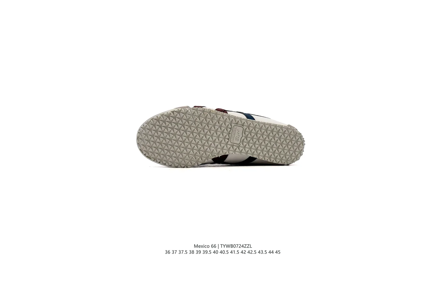 Onitsuka Tiger Mexico 66 White Navy Burgundy slim retro low top six photo view thumbnail 5