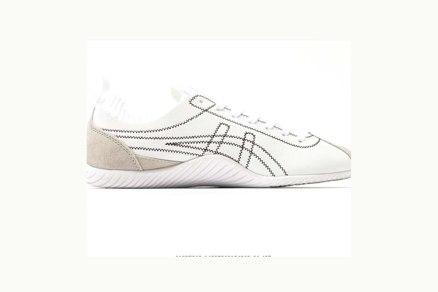 White-silver Onitsuka Tiger low top on a light-neutral value list thumbnail 2