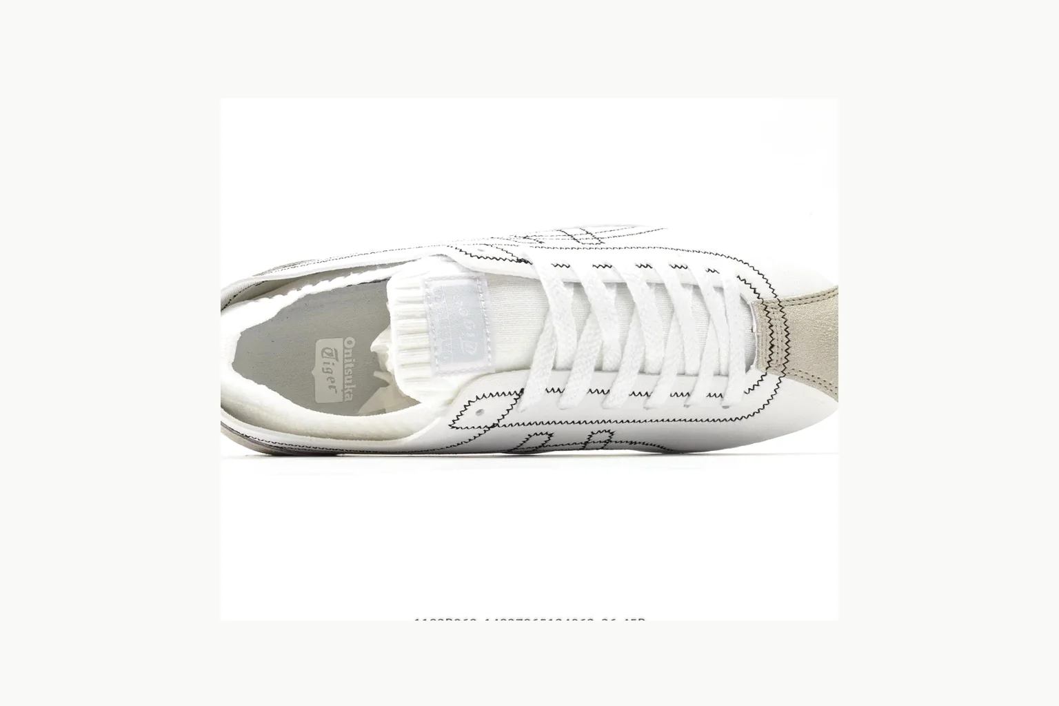 White-silver Onitsuka Tiger low top on a light-neutral value list thumbnail 3