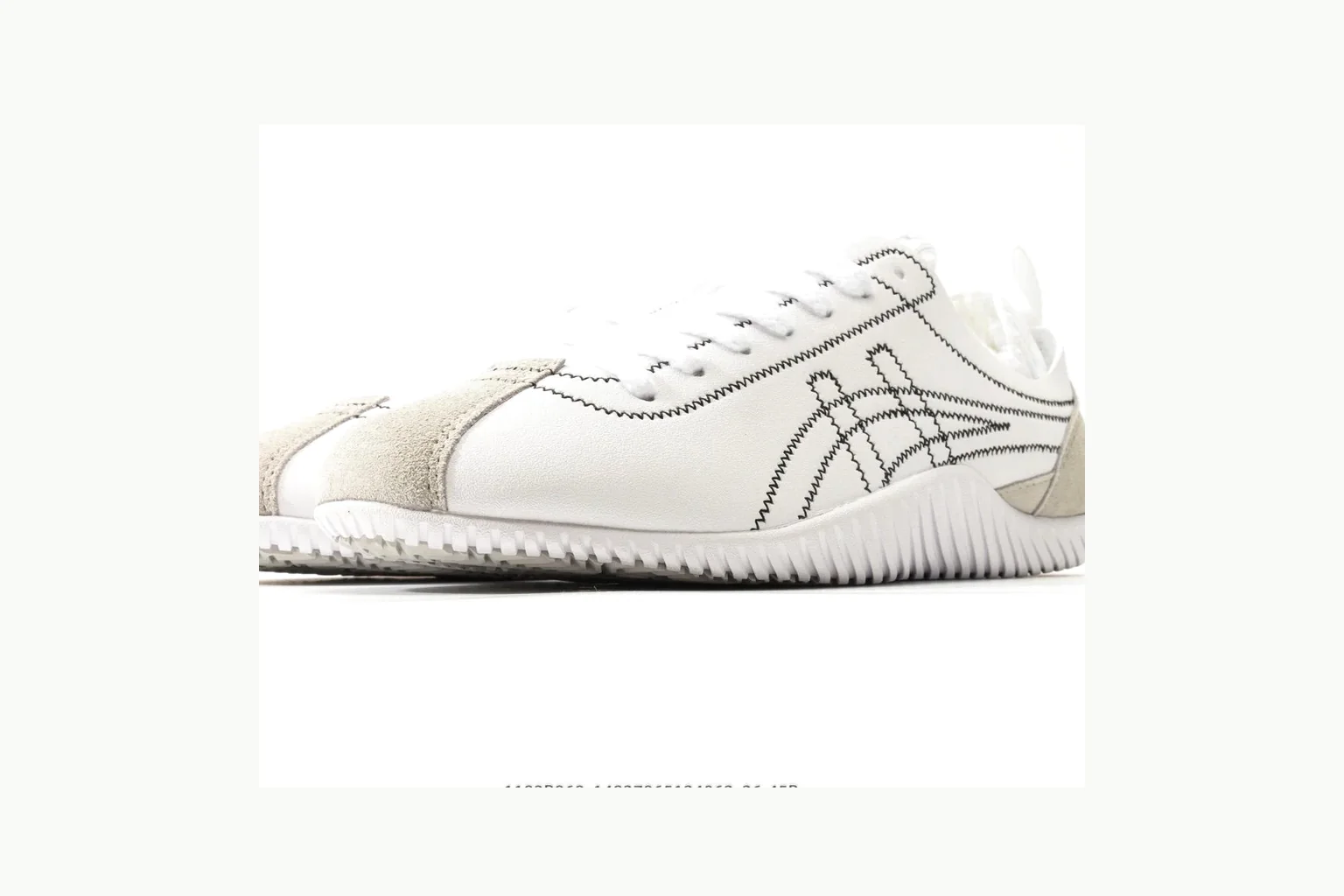 White-silver Onitsuka Tiger low top on a light-neutral value list thumbnail 5
