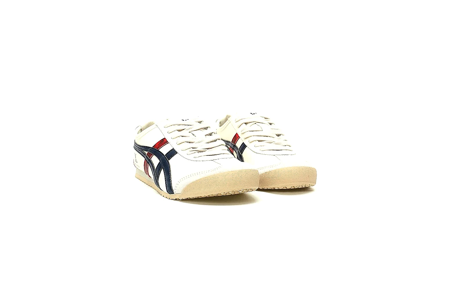 CNY 340 cream navy red low-top trainer small haul find with gum outsole thumbnail 5