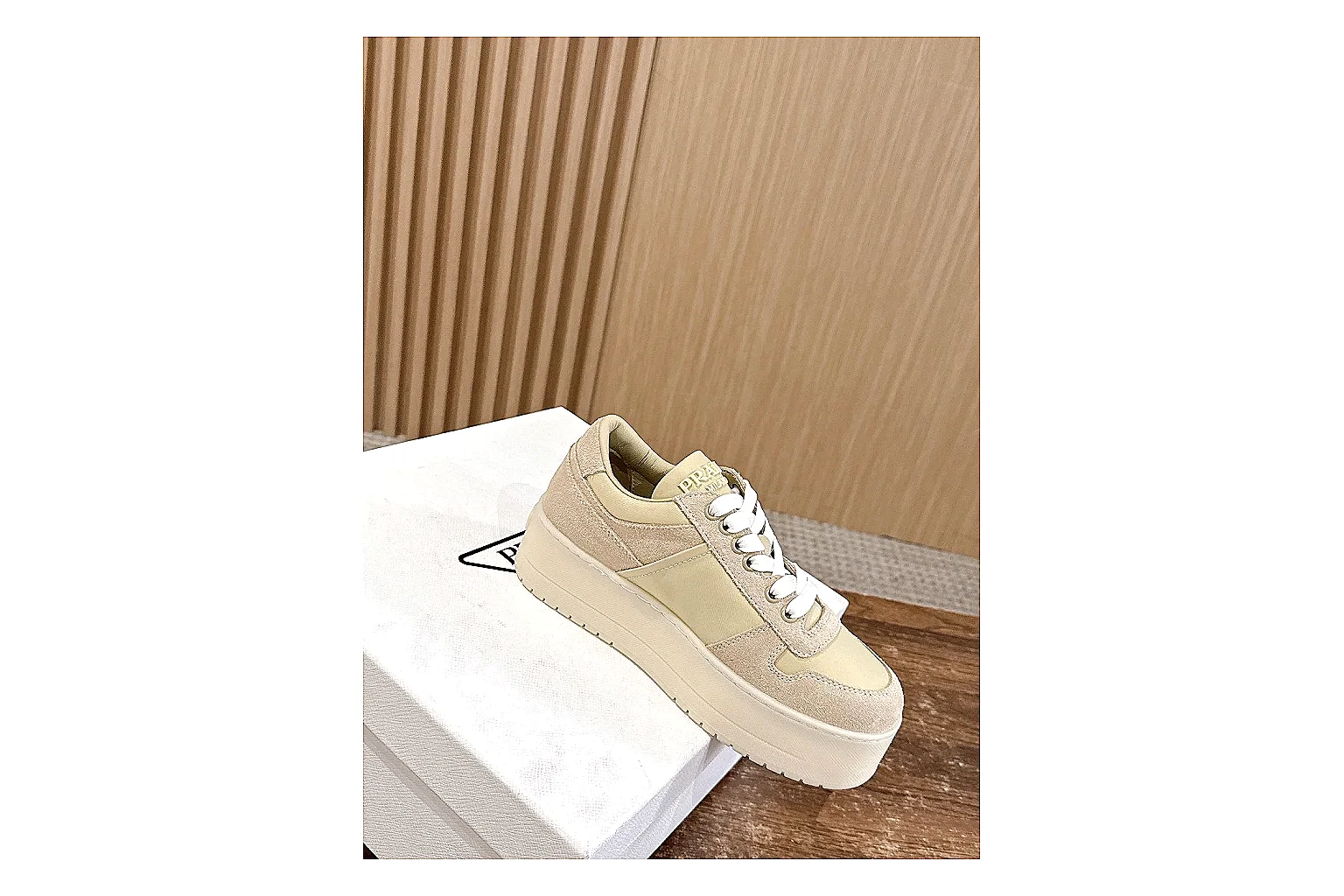 kakofindlist.com Cream Beige Platform Low 8823 Cream Beige low-top product image thumbnail 3
