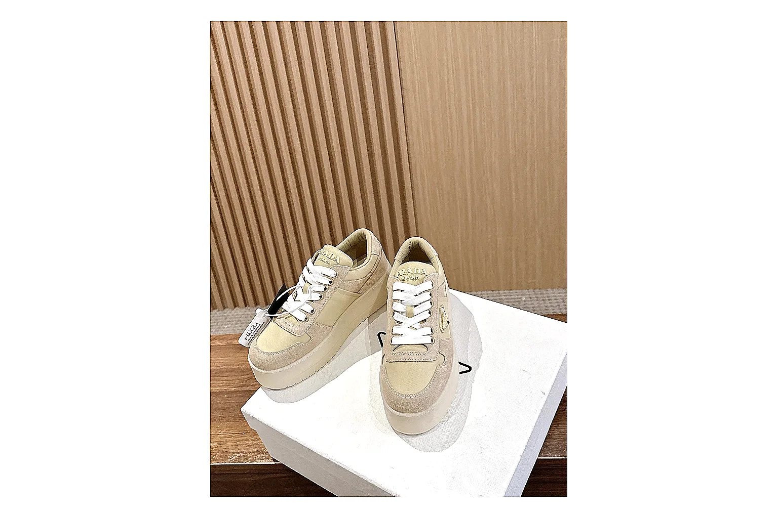 kakofindlist.com Cream Beige Platform Low 8823 Cream Beige low-top product image thumbnail 4