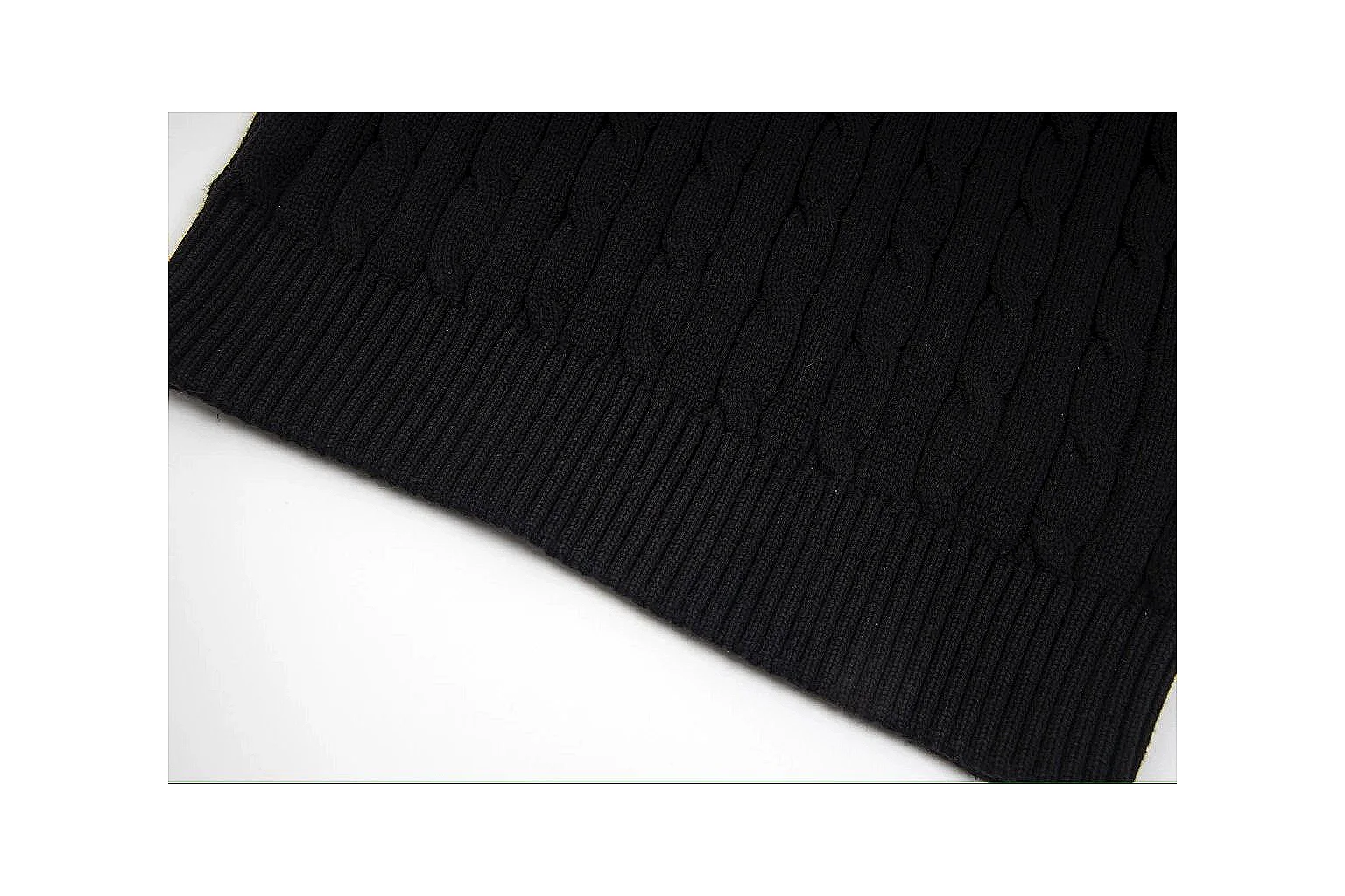 kakofindlist.com Polo Ralph Lauren Black Cable Knit Polo 0679 Black short-sleeve-knit product image thumbnail 2