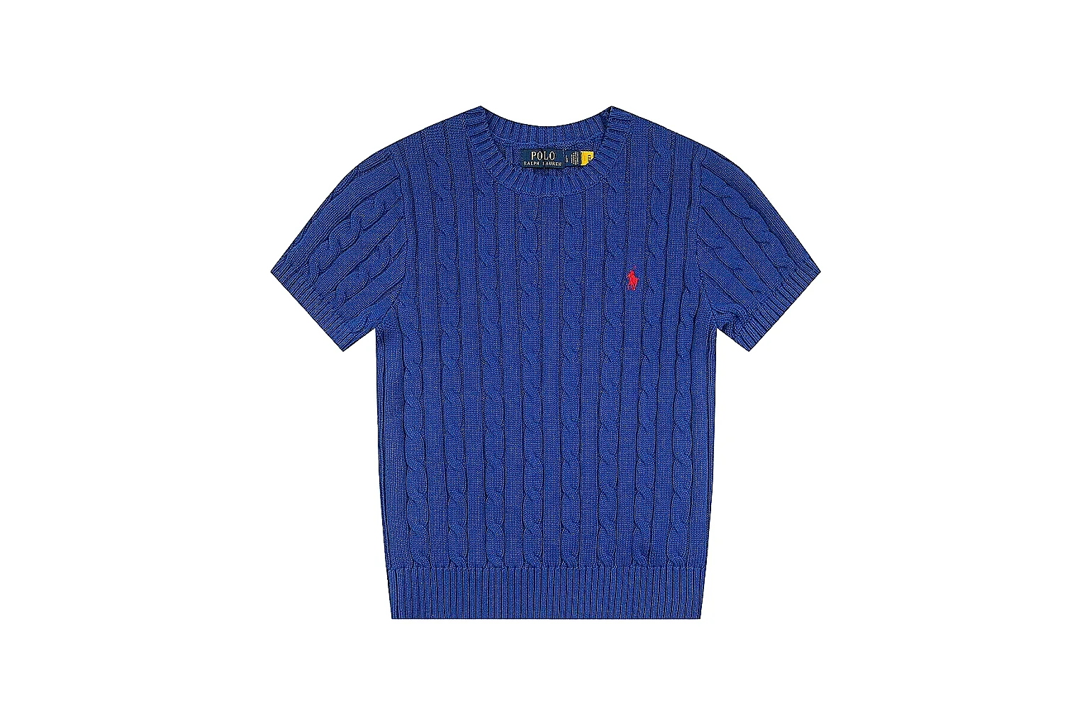 kakofindlist.com Polo Ralph Lauren Blue Cable Knit Polo 0674 Blue short-sleeve-knit product image