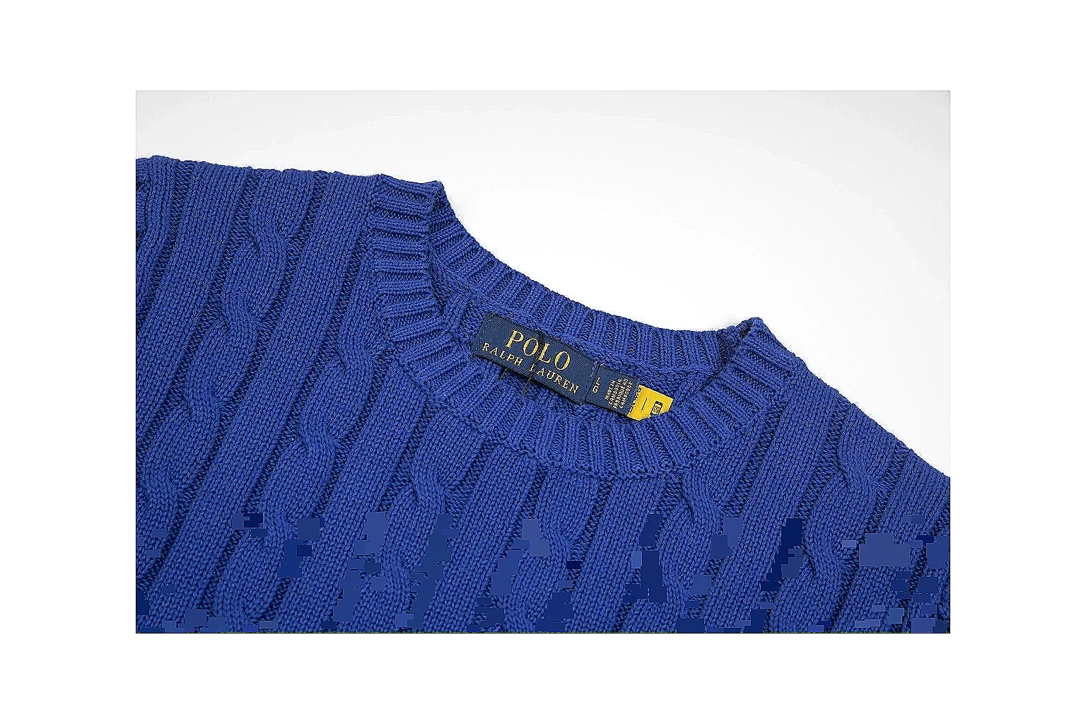 kakofindlist.com Polo Ralph Lauren Blue Cable Knit Polo 0674 Blue short-sleeve-knit product image thumbnail 2
