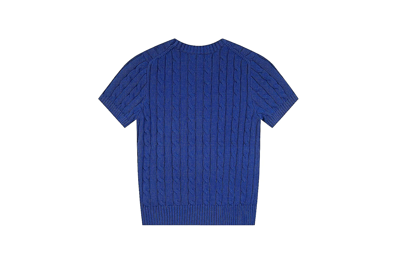 kakofindlist.com Polo Ralph Lauren Blue Cable Knit Polo 0674 Blue short-sleeve-knit product image thumbnail 3
