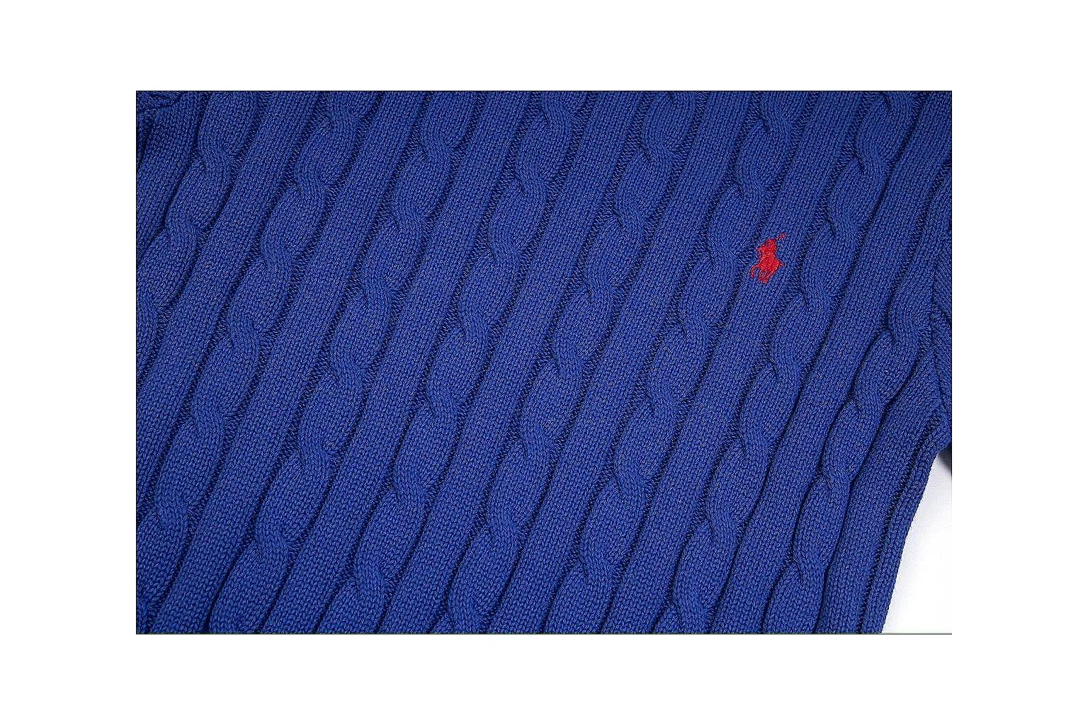 kakofindlist.com Polo Ralph Lauren Blue Cable Knit Polo 0674 Blue short-sleeve-knit product image thumbnail 4