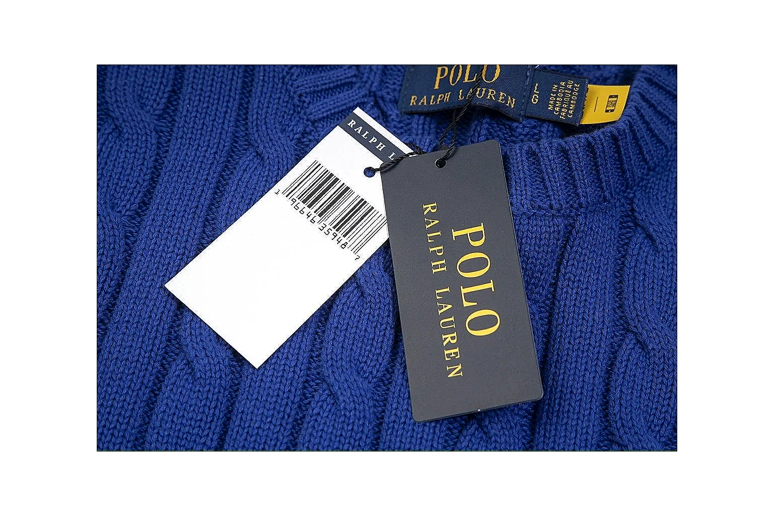 kakofindlist.com Polo Ralph Lauren Blue Cable Knit Polo 0674 Blue short-sleeve-knit product image thumbnail 5