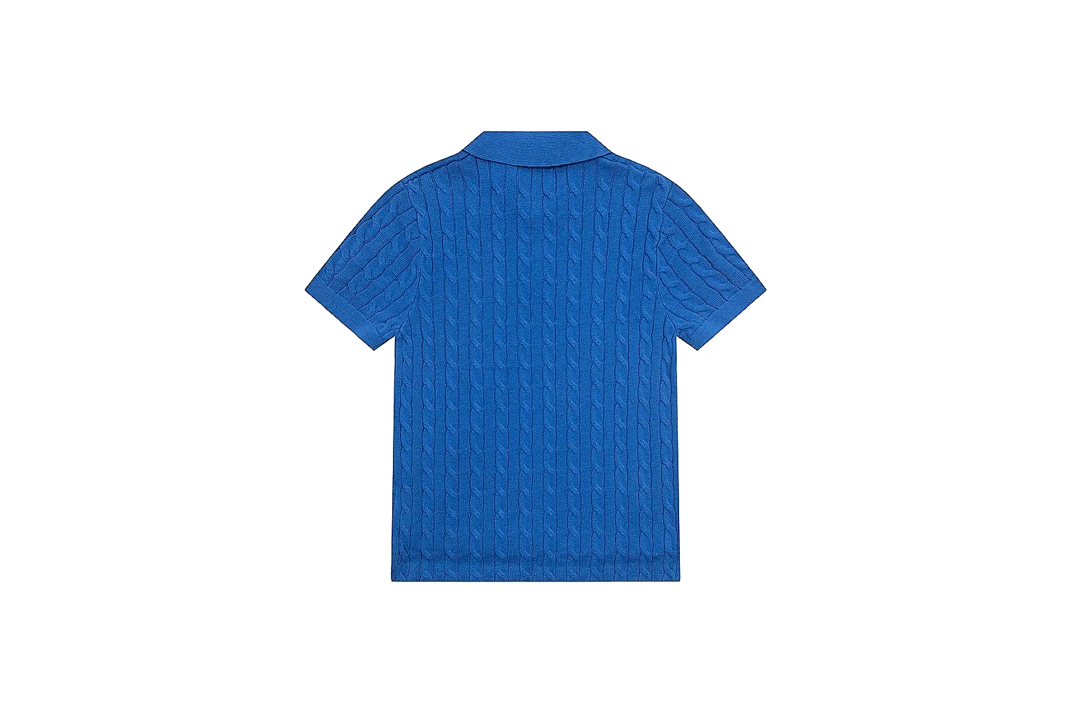 kakofindlist.com Polo Ralph Lauren Blue Cable Knit Polo 0981 Blue short-sleeve-knit product image thumbnail 3