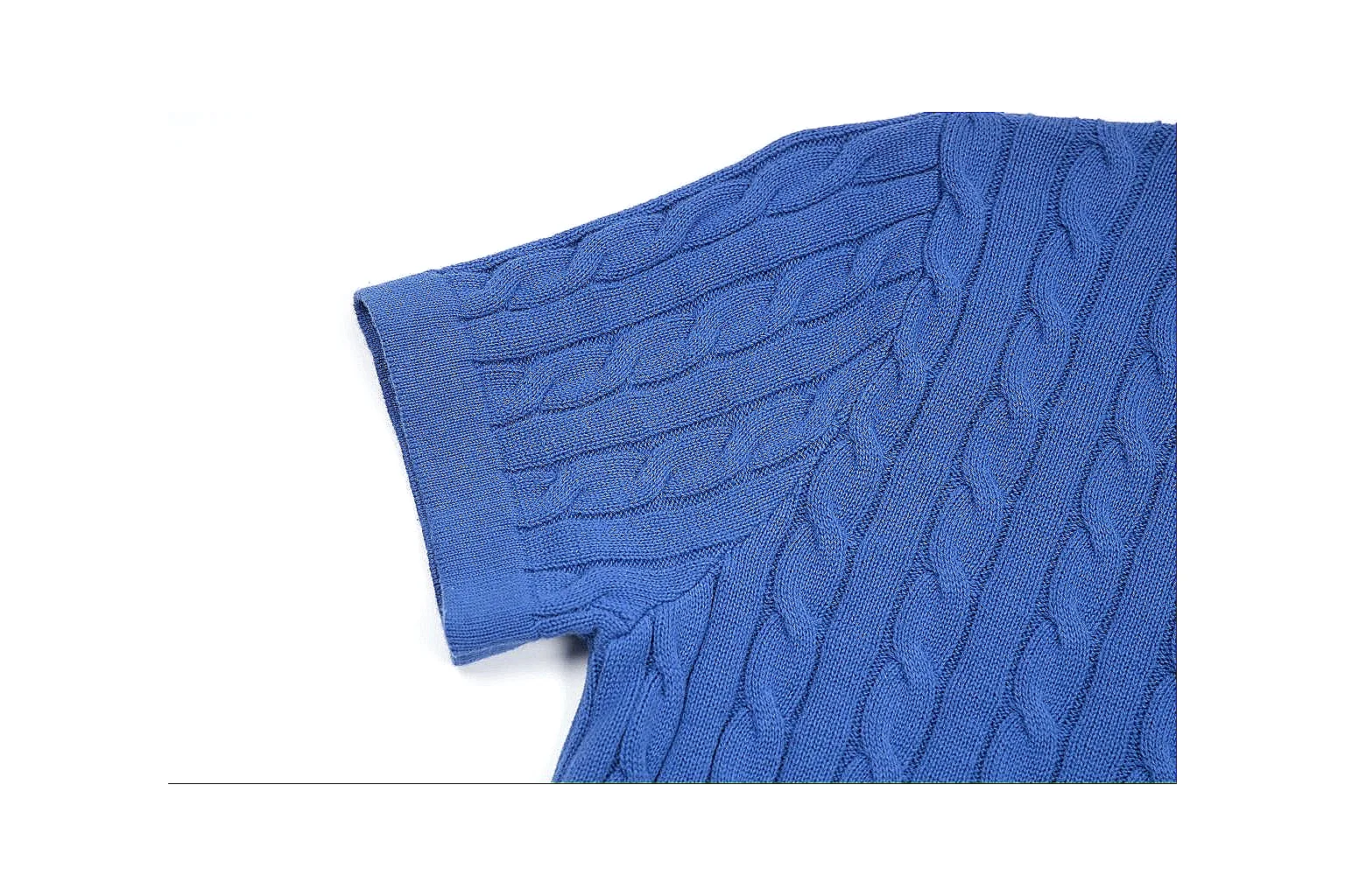 kakofindlist.com Polo Ralph Lauren Blue Cable Knit Polo 0981 Blue short-sleeve-knit product image thumbnail 6