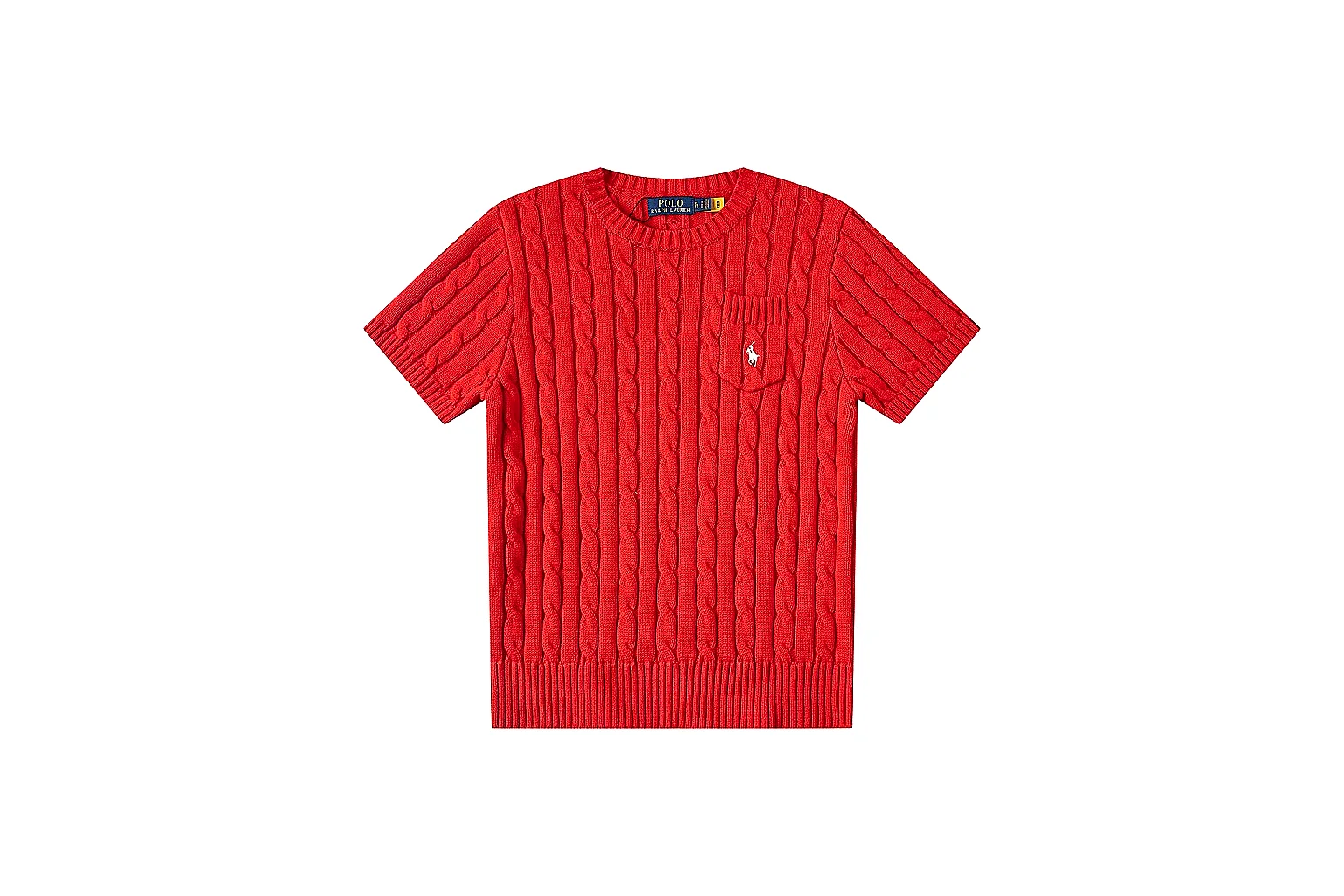 kakofindlist.com Polo Ralph Lauren Bright Red Cable Knit Polo 0769 Bright Red short-sleeve-knit product image thumbnail 2