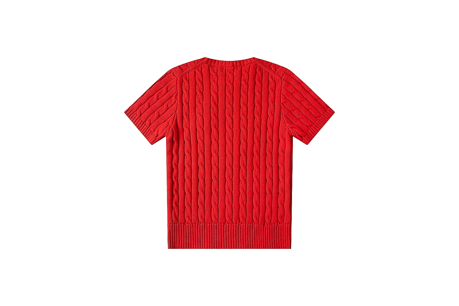 kakofindlist.com Polo Ralph Lauren Bright Red Cable Knit Polo 0769 Bright Red short-sleeve-knit product image thumbnail 3
