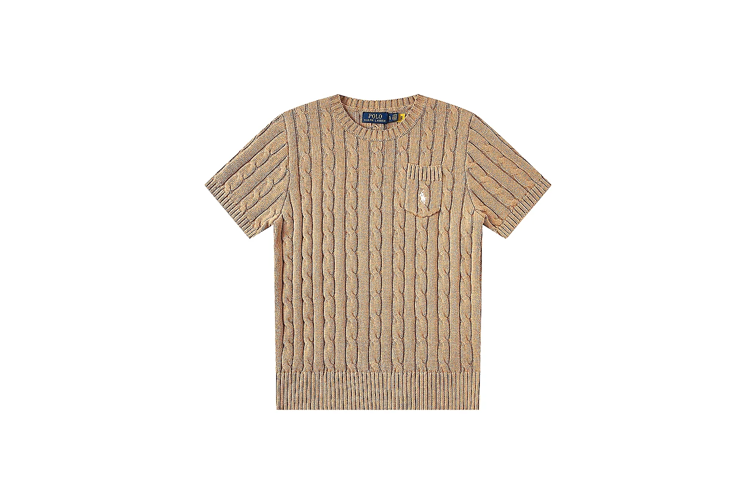 kakofindlist.com Polo Ralph Lauren Camel Cable Knit Polo 0830 Camel short-sleeve-knit product image thumbnail 2