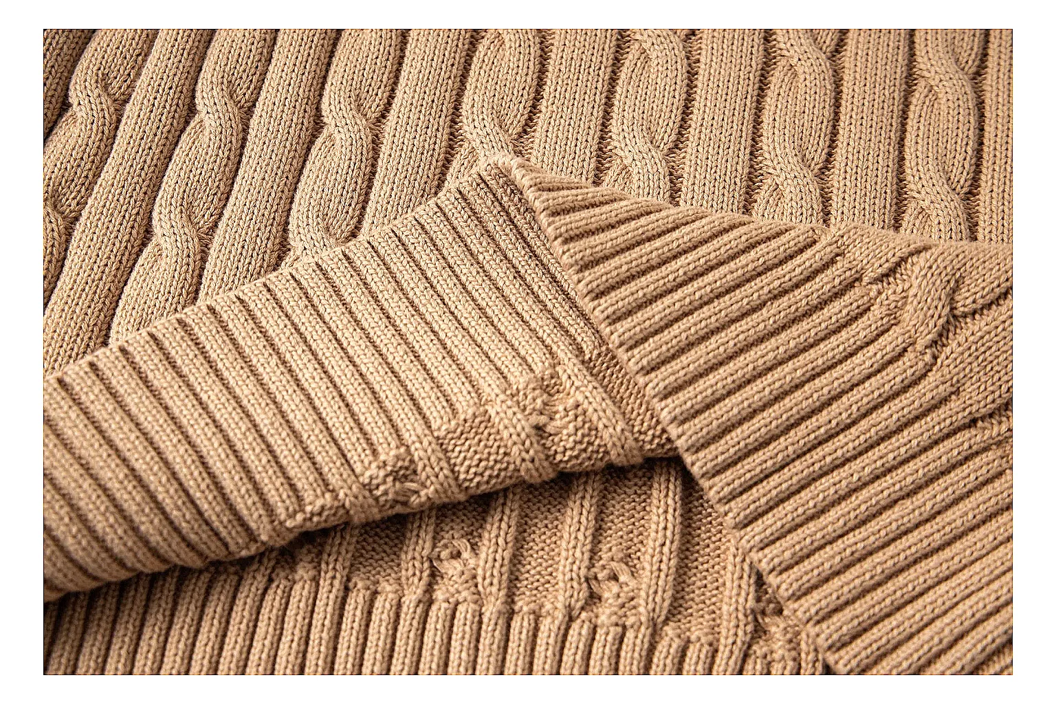 kakofindlist.com Polo Ralph Lauren Camel Cable Knit Polo 0830 Camel short-sleeve-knit product image thumbnail 5