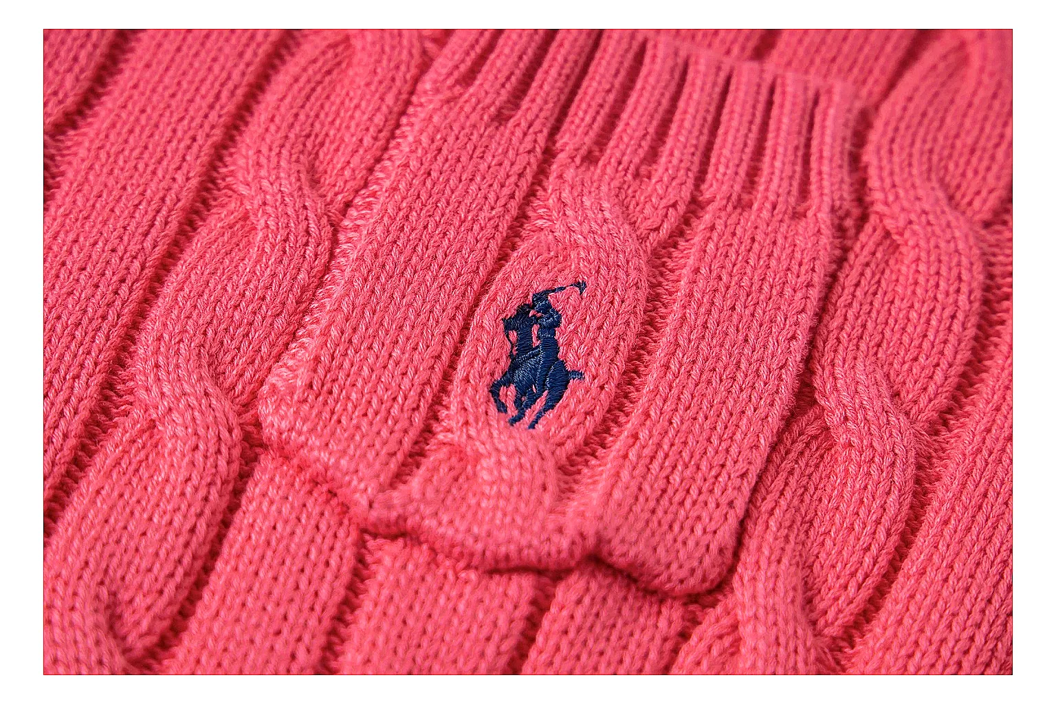 kakofindlist.com Polo Ralph Lauren Coral Cable Knit Polo 0820 Coral short-sleeve-knit product image thumbnail 6
