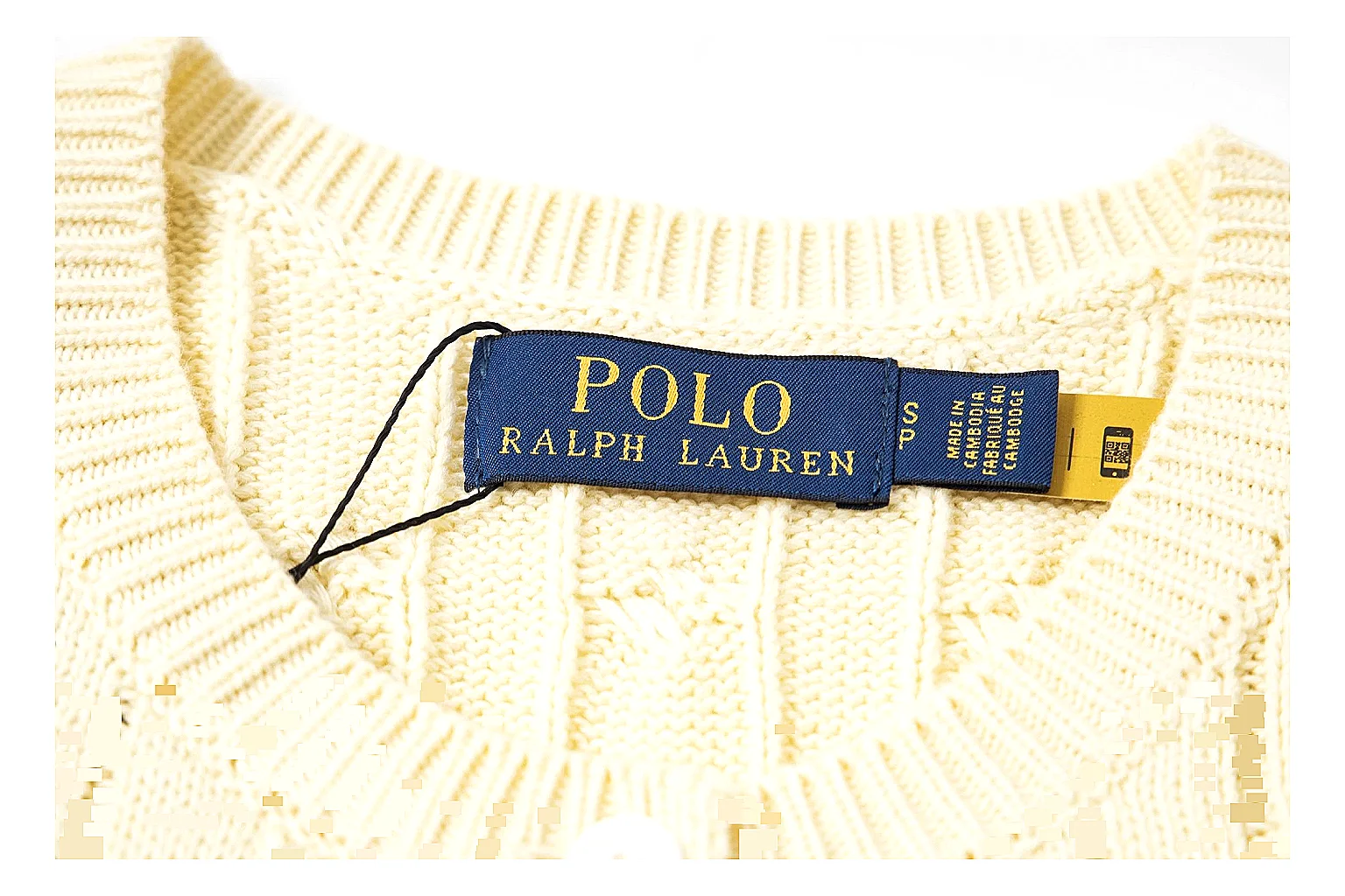 kakofindlist.com Polo Ralph Lauren Cream Cable Knit Cardigan 0975 Cream Yellow short-sleeve-knit product image