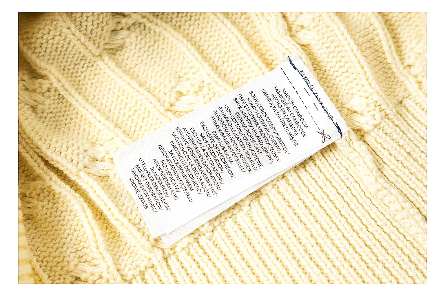 kakofindlist.com Polo Ralph Lauren Cream Cable Knit Cardigan 0975 Cream Yellow short-sleeve-knit product image thumbnail 4