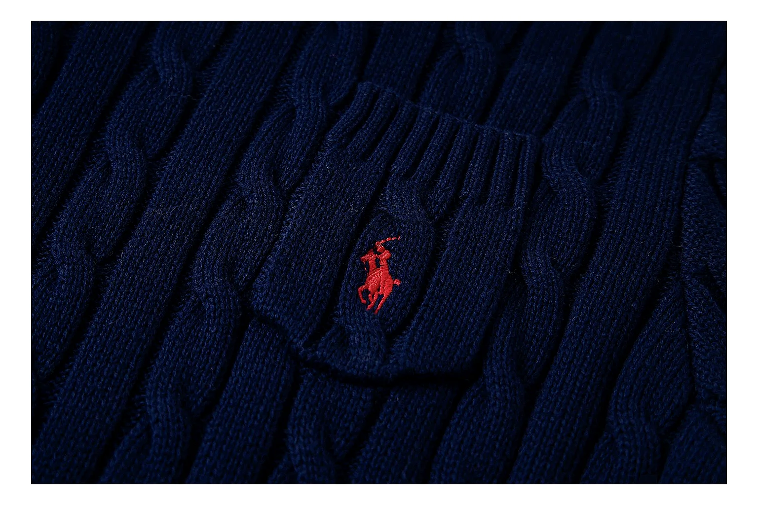 kakofindlist.com Polo Ralph Lauren Deep Navy Cable Knit Polo 0889 Deep Navy short-sleeve-knit product image