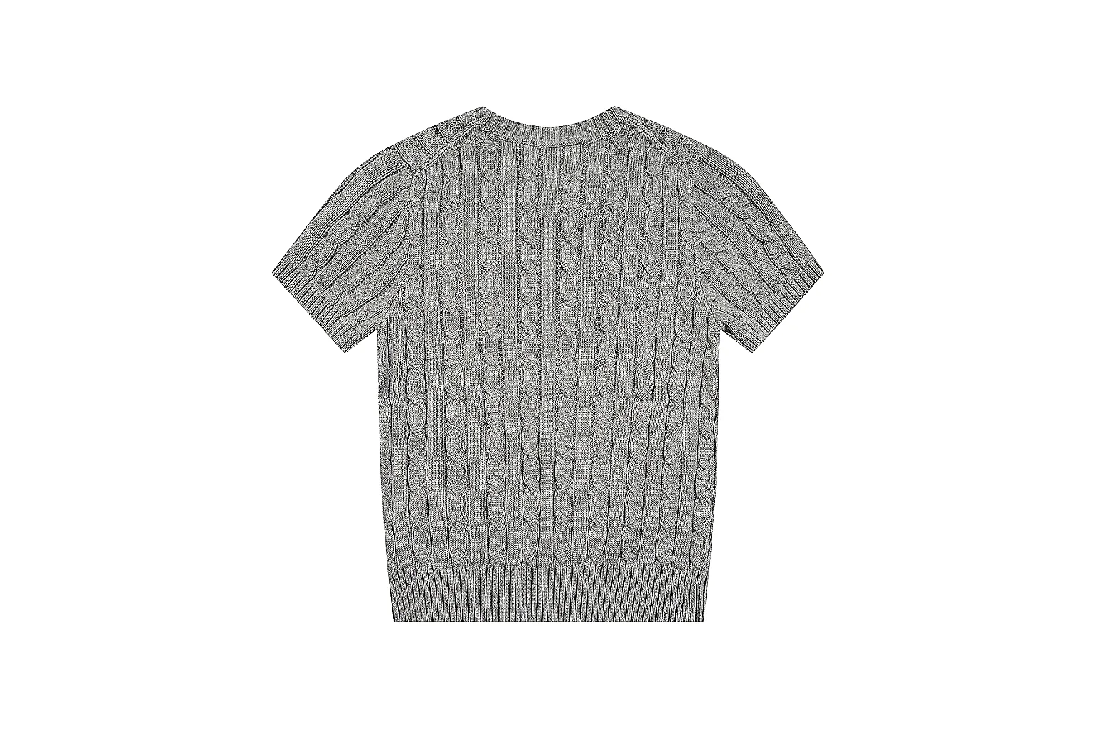 kakofindlist.com Polo Ralph Lauren Grey Cable Knit Polo 0623 Grey short-sleeve-knit product image thumbnail 3