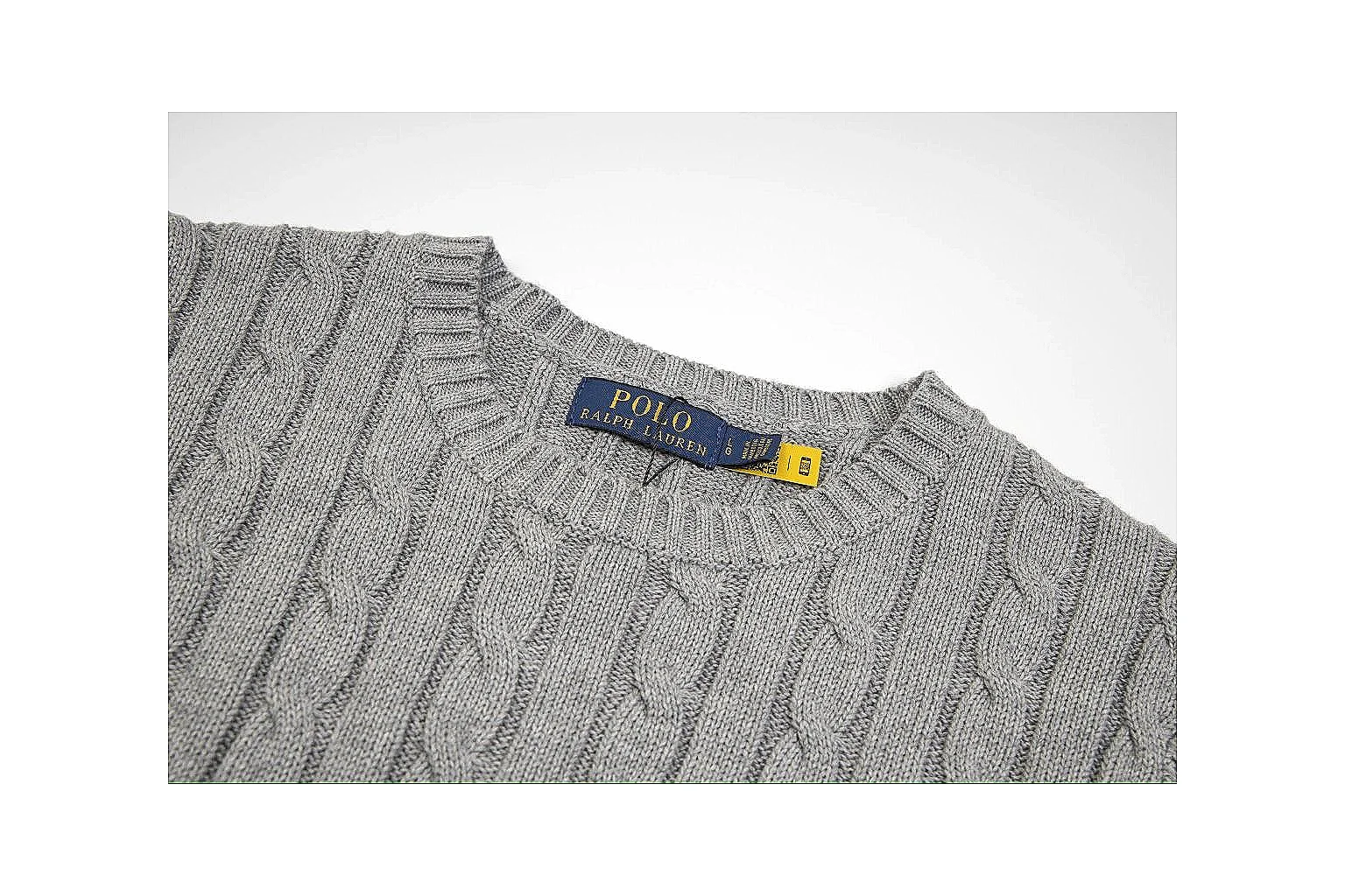 kakofindlist.com Polo Ralph Lauren Grey Cable Knit Polo 0623 Grey short-sleeve-knit product image thumbnail 6