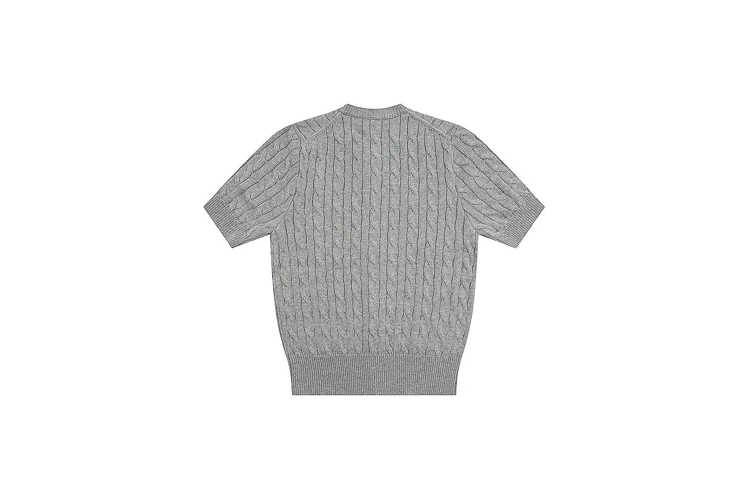 kakofindlist.com Polo Ralph Lauren Grey Cable Knit Cardigan 0931 Grey short-sleeve-knit product image thumbnail 3