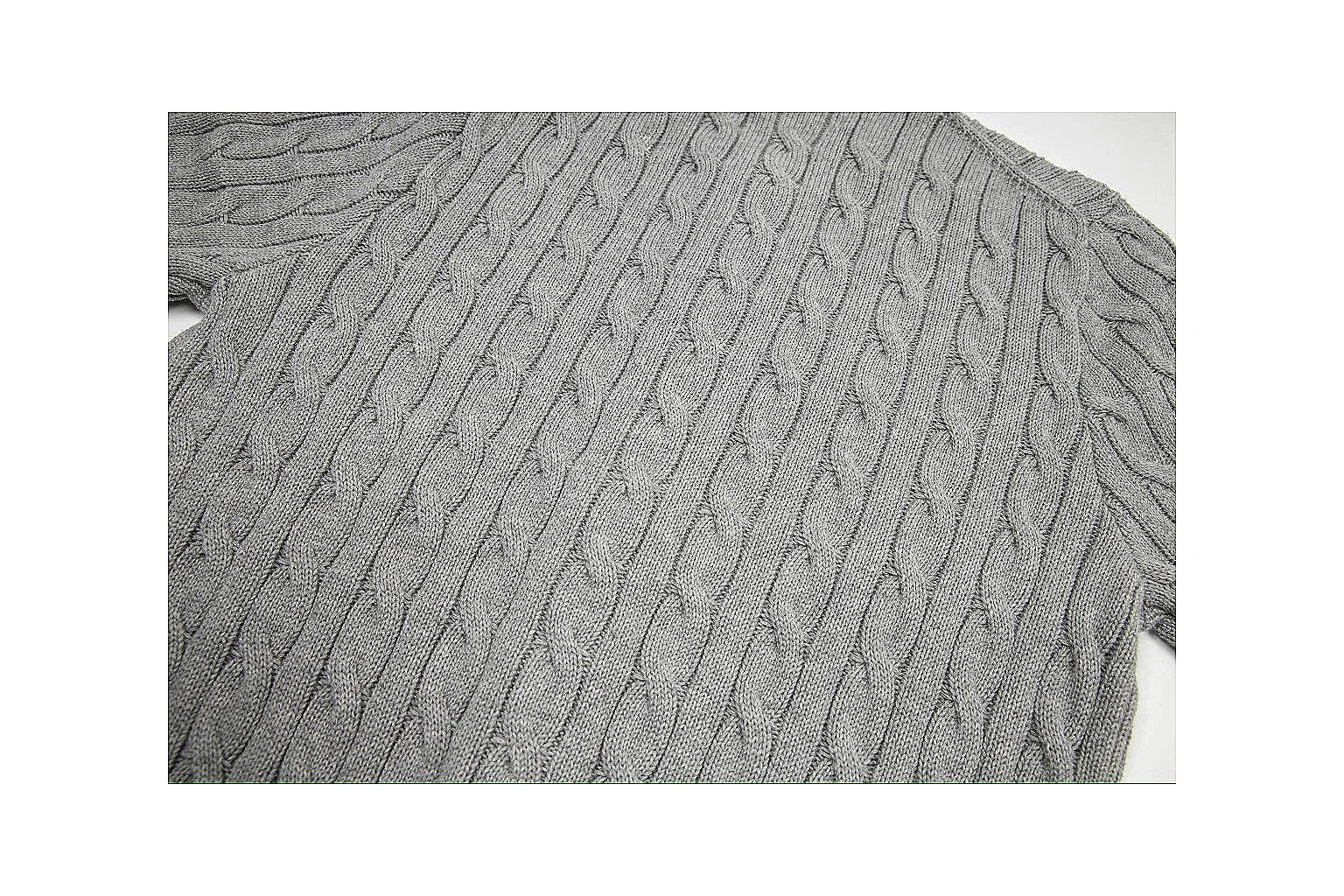 kakofindlist.com Polo Ralph Lauren Grey Cable Knit Cardigan 0931 Grey short-sleeve-knit product image thumbnail 4
