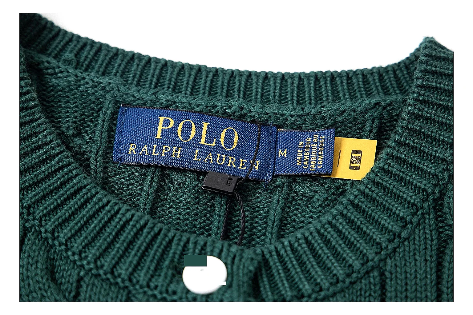 kakofindlist.com Polo Ralph Lauren Forest Green Cable Knit Cardigan 0970 Forest Green short-sleeve-knit product image