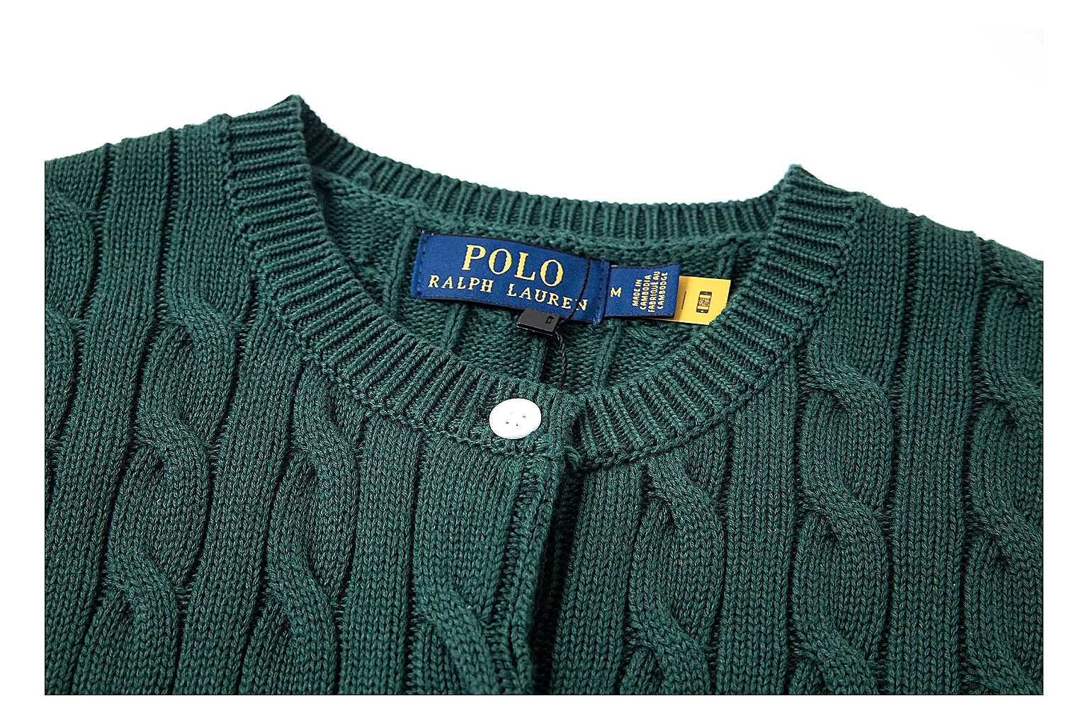 kakofindlist.com Polo Ralph Lauren Forest Green Cable Knit Cardigan 0970 Forest Green short-sleeve-knit product image thumbnail 6