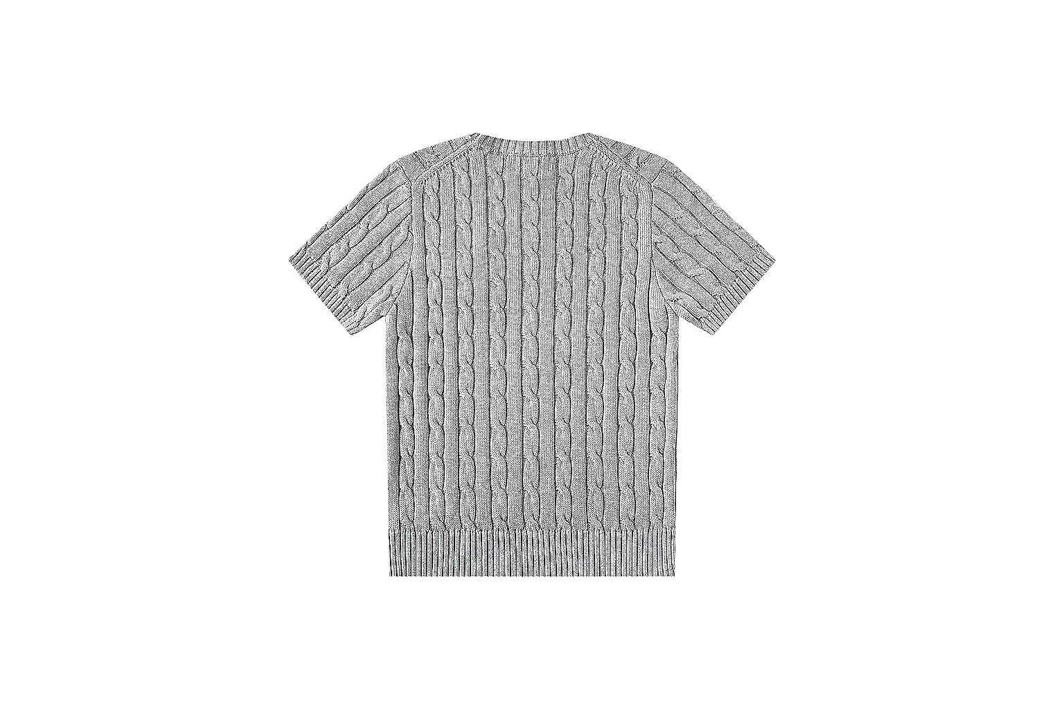 kakofindlist.com Polo Ralph Lauren Heather Grey Cable Knit Polo 0864 Heather Grey short-sleeve-knit product image thumbnail 3