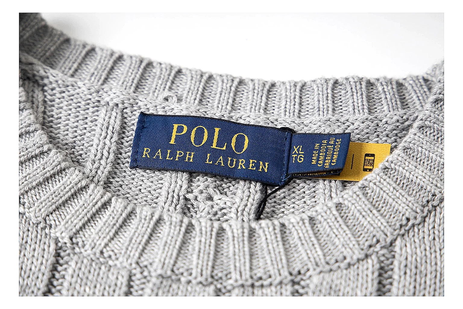 kakofindlist.com Polo Ralph Lauren Heather Grey Cable Knit Polo 0864 Heather Grey short-sleeve-knit product image thumbnail 4