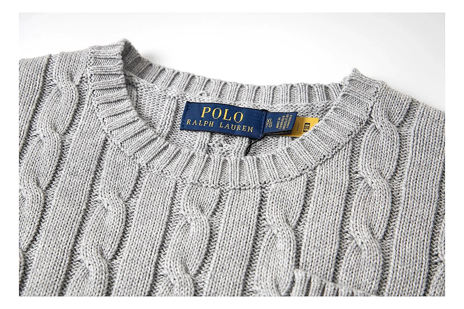 kakofindlist.com Polo Ralph Lauren Heather Grey Cable Knit Polo 0864 Heather Grey short-sleeve-knit product image thumbnail 6