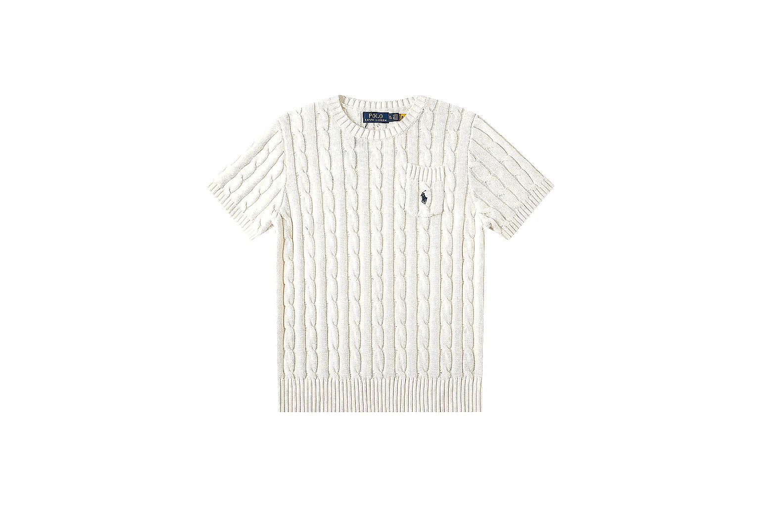 kakofindlist.com Polo Ralph Lauren Ivory Cable Knit Polo 0882 Ivory short-sleeve-knit product image thumbnail 2