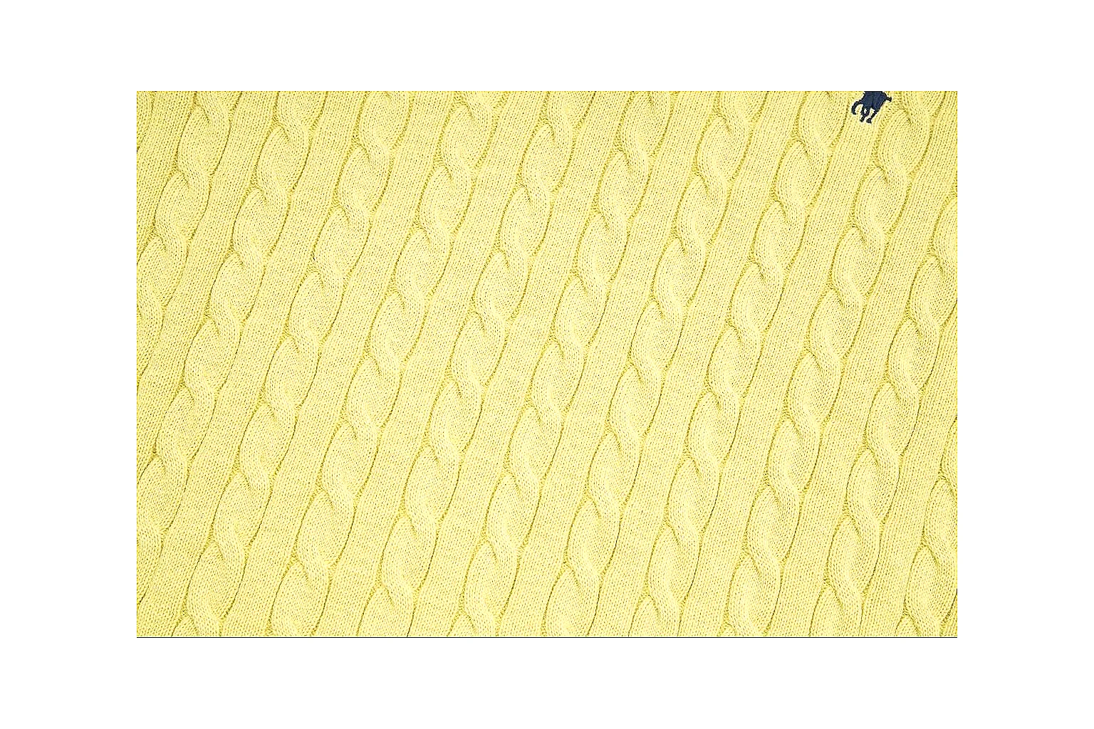 kakofindlist.com Polo Ralph Lauren Lemon Yellow Cable Knit Polo 0979 Lemon Yellow short-sleeve-knit product image thumbnail 6