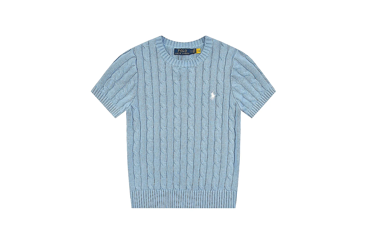kakofindlist.com Polo Ralph Lauren Light Blue Cable Knit Polo 0638 Light Blue short-sleeve-knit product image