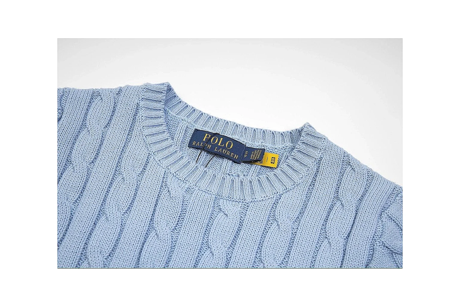 kakofindlist.com Polo Ralph Lauren Light Blue Cable Knit Polo 0638 Light Blue short-sleeve-knit product image thumbnail 6